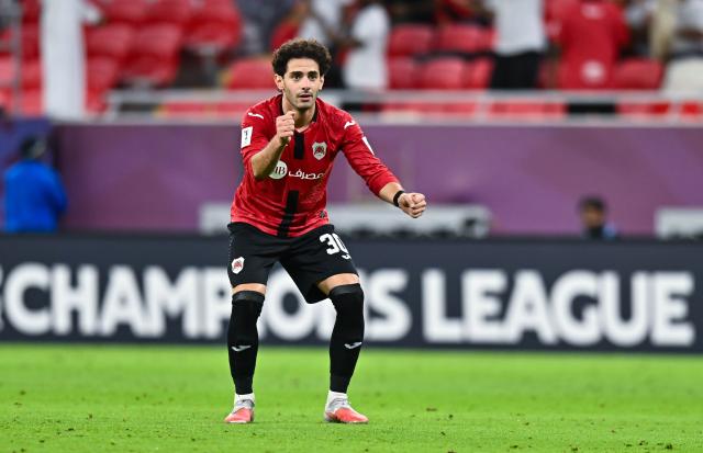 (260917) -- RAYYAN, Sept. 17, 2026 (Xinhua) -- Ahmed Alaadin of Al Rayyan SC celebrates after scoring a goal during the AFC Champions League Two Group C football match between Qatar's AL Rayyan SC and Jordan's Al Faisaly SC at Ahmad Bin Ali Stadium in Al Rayyan, Qatar, Sept. 16, 2026. (Photo by Nikku/Xinhua)