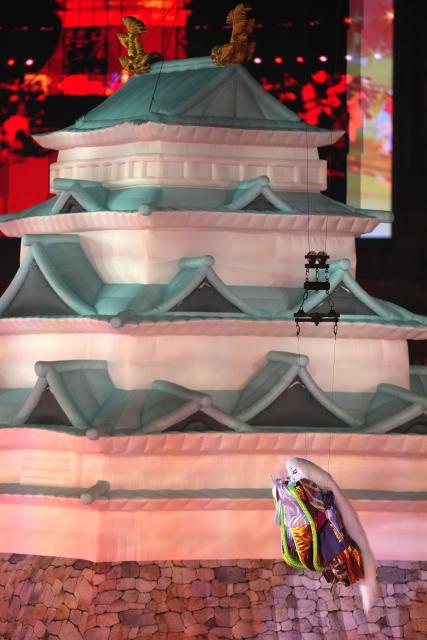 (260919) -- NAGOYA, Sept. 19, 2026 (Xinhua) -- An artist performs during the opening ceremony of the 20th Asian Games Aichi-Nagoya 2026 in Nagoya, Japan, Sept. 19, 2026. (Xinhua/Lui Siu Wai)