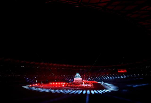 (260919) -- NAGOYA, Sept. 19, 2026 (Xinhua) -- Photo taken on Sept. 19, 2026 shows a view of performance during the opening ceremony of the 20th Asian Games Aichi-Nagoya 2026 in Nagoya, Japan. (Xinhua/Wang Fei)