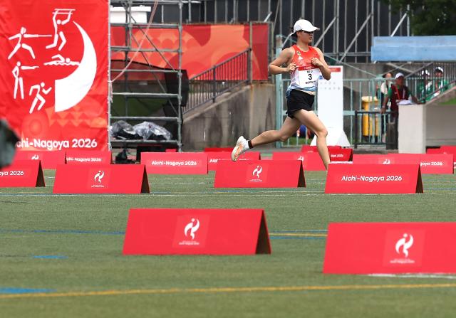 (260920) -- NAGOYA, Sept. 20, 2026 (Xinhua) -- Wu Xiyao of China competes during the women's individual final, laser run round of modern pentathlon at the 20th Asian Games Aichi-Nagoya 2026 in Anjo city of Aichi Prefecture, Japan, Sept. 20, 2026. (Xinhua/Yao Qilin)