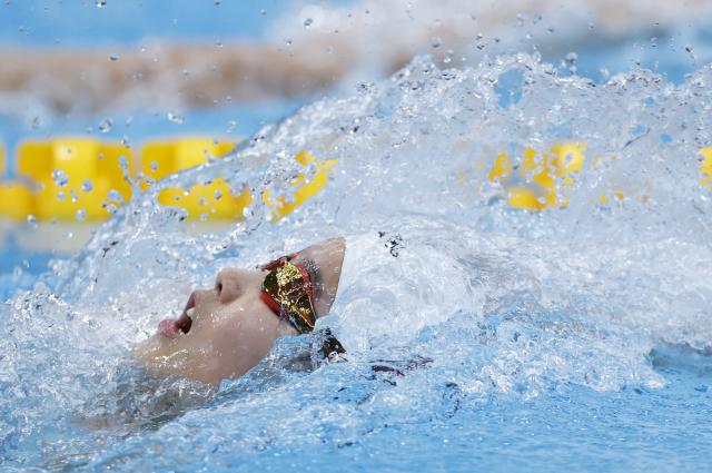 (260921) -- TOKYO, Sept. 21, 2026 (Xinhua) -- Yu Zidi of China competes during the women's 200m individual medley final at the 20th Asian Games Aichi-Nagoya 2026 in Tokyo, Japan, Sept. 21, 2026. (Xinhua/Wu Zhizun)