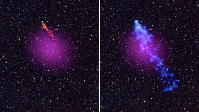 (260921) -- BEIJING, Sept. 21, 2026 (Xinhua) -- This undated combo photo shows the multiwavelength view of the pulsar, coded PSR J1740+1000. TO GO WITH "China Focus: China's space- and ground-based observatories trace long journey of cosmic rays" (The Institute of High Energy Physics of the Chinese Academy of Sciences/Handout via Xinhua)