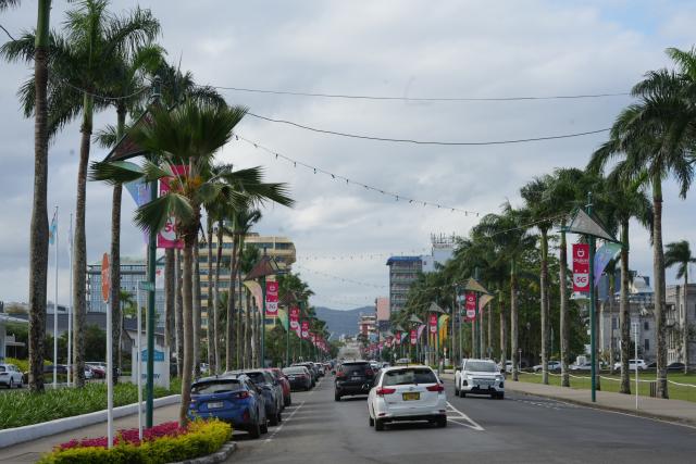 (260922) -- SUVA, Sept. 22, 2026 (Xinhua) -- This photo taken on Sept. 21, 2026 shows a view of the Victoria Parade in Suva, Fiji. Located on the southeastern coast of Fiji's main island, Suva is the country's capital, major port and the most populous city. It serves as a key regional hub of the South Pacific for transportation, governance and diplomacy, as well as a prominent center for culture and education. (Xinhua/Bai Yongquan)