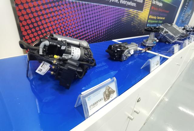 (260922) -- QINGDAO, Sept. 22, 2026 (Xinhua) -- This photo taken on Aug. 19, 2026 shows products displayed at ZF Commercial Vehicle Systems (Qingdao) Co., Ltd. in Qingdao, east China's Shandong Province. TO GO WITH "Economic Watch: German enterprises scale up investment in China amid market growth" (Xinhua/Wang Kai)