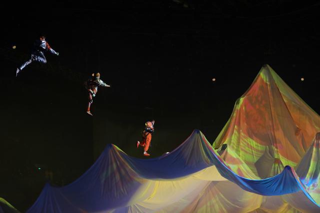 (260922) -- SHANGHAI, Sept. 22, 2026 (Xinhua) -- People perform during the opening ceremony of the 48th WorldSkills Competition in east China's Shanghai, Sept. 22, 2026. The 48th WorldSkills Competition opened in Shanghai on Tuesday evening, with 1,385 competitors from 68 countries and regions vying in 64 skill events. (Xinhua/Fang Zhe)