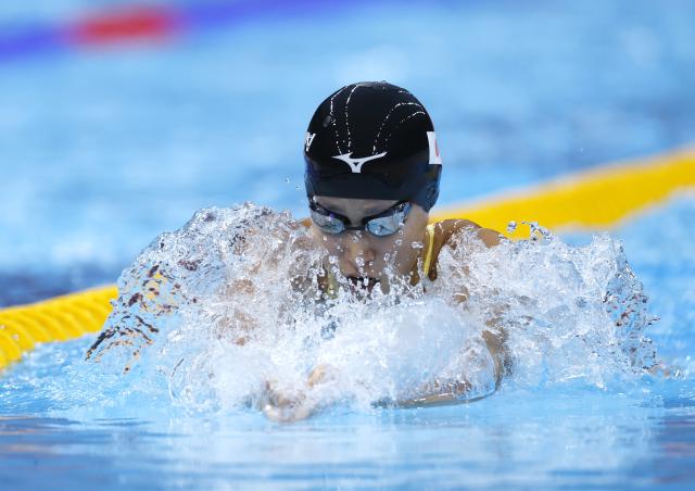 (260924) -- TOKYO, Sept. 24, 2026 (Xinhua) -- Kato Kotomi of Japan competes during the women's 200m breast stroke final at the 20th Asian Games Aichi-Nagoya 2026 in Tokyo, Japan, Sept. 24, 2026. (Xinhua/Wu Zhizun)