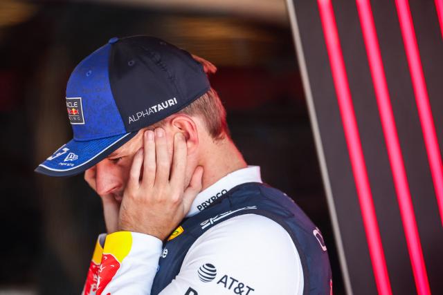(260924) -- BAKU, Sept. 24, 2026 (Xinhua) -- Red Bull's Max Verstappen of the Netherlands prepares before the practice session of the Formula One Azerbaijan Grand Prix at the Baku City Circuit in Baku, capital of Azerbaijan, Sept. 24, 2026. (Photo by Qian Jun/Xinhua)