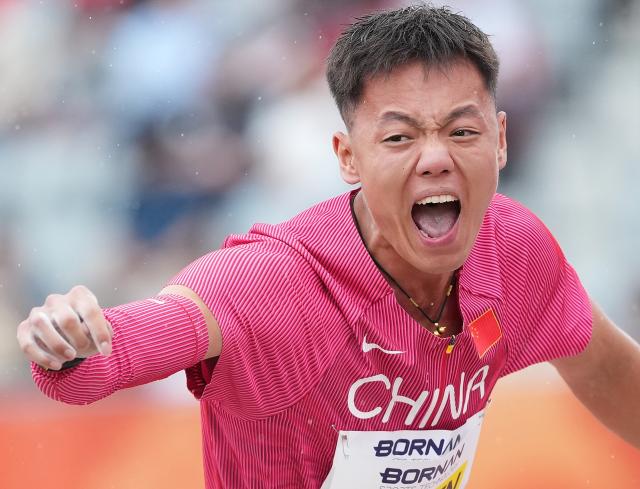 (260926) -- NAGOYA, Sept. 26, 2026 (Xinhua) -- Chen Xinghua of China reacts during the men's decathlon shot put of athletics at the 20th Asian Games Aichi-Nagoya 2026 in Nagoya, Japan, Sept. 26, 2026. (Xinhua/Luo Yuan)