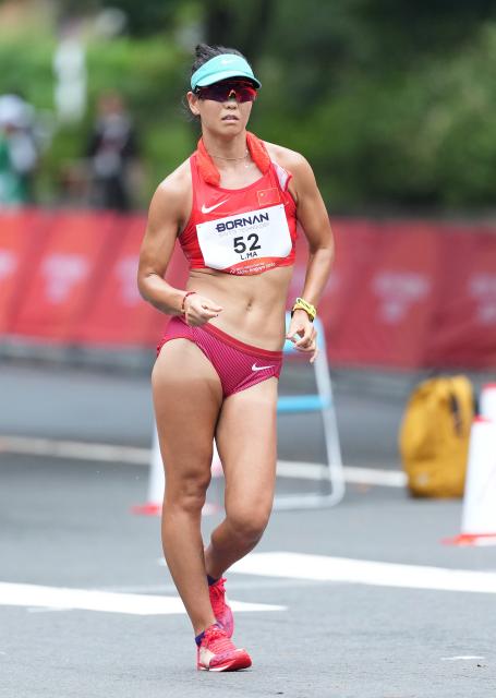 (260927) -- NAGOYA, Sept. 27, 2026 (Xinhua) -- Ma Li of China competes during the women's marathon race walk final of Athletics at the 20th Asian Games Aichi-Nagoya 2026 in Nagoya, Japan, Sept. 27, 2026. (Xinhua/Luo Yuan)
