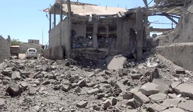(260927) -- TAIZ, Sept. 27, 2026 (Xinhua) -- This handout screenshot provided by the Houthi Media Center on Sept. 27, 2026 shows the destruction after an alleged Saudi airstrike targeted a market in Taiz. At least seven people were killed and 40 others wounded in airstrikes in Yemen's southwestern province of Taiz on Sunday, Houthi-run media reported. (Houthi Media Center/Handout via Xinhua)