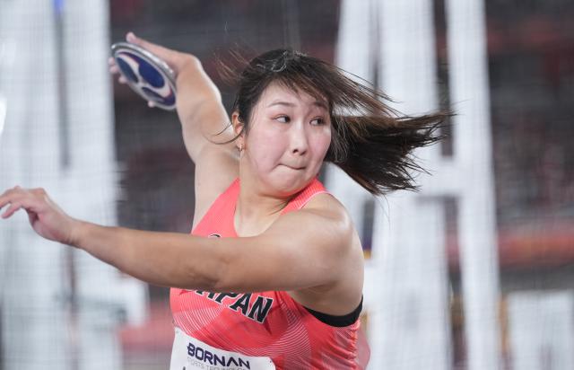 (260928) -- NAGOYA, Sept. 28, 2026 (Xinhua) -- Kori Nanaka of Japan competes during the women's discus throw final of Athletics at the 20th Asian Games Aichi-Nagoya 2026 in Nagoya, Japan, Sept. 28, 2026. (Xinhua/Luo Yuan)