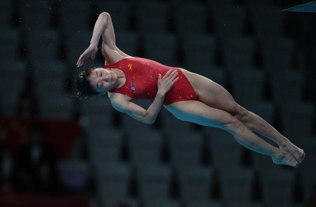 (260929) -- TOKYO, Sept. 29, 2026 (Xinhua) -- Jo Jin Mi of the Democratic People's Republic of Korea (DPRK) competes during the women's 10m platform final of diving at the 20th Asian Games Aichi-Nagoya 2026 in Tokyo, Japan, Sept. 29, 2026. (Photo by Wang Shen/Xinhua)