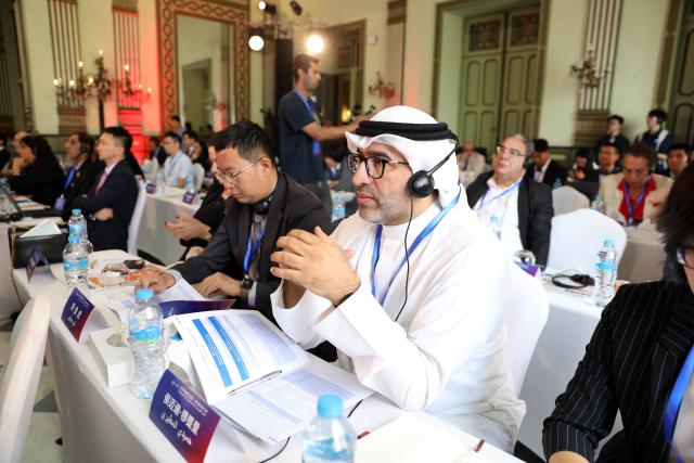 (260929) -- CAIRO, Sept. 29, 2026 (Xinhua) -- Guests attend the "World Dialogue on China Studies: Arab States Session" in Cairo, Egypt, Sept. 29, 2026. TO GO WITH "China-Arab dialogue on China studies held in Cairo" (Xinhua/Ahmed Gomaa)