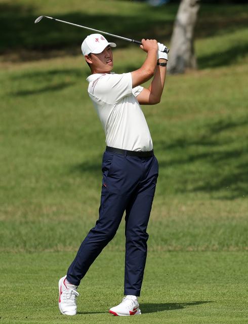 (261003) -- , Oct. 3, 2026 (Xinhua) -- Ding Wenyi of China competes during the Men's Individual Stroke Play Round 4 of Golf at 20th Asian Games Aichi-Nagoya 2026 in Kasugai of Aichi Prefecture, Japan, Oct. 3, 2026. (Xinhua/Li Bo)
