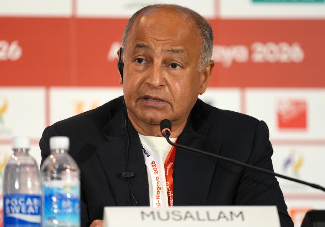 (261004) -- NAGOYA, Oct. 4, 2026 (Xinhua) -- Olympic Council of Asia (OCA) Director General Husain Al Musallam speaks during a theme briefing of the Aichi-Nagoya 2026 Asian Games Organizing Committee(AINAGOC) in Nagoya, Japan, Oct. 4, 2026. (Xinhua/Hou Zhaokang)