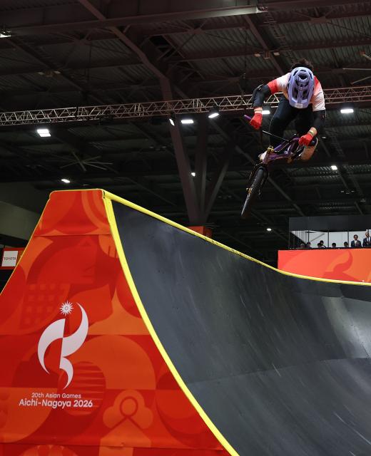 (261004) -- NAGOYA, Oct. 4, 2026 (Xinhua) -- Sun Sibei of China competes during the women's park final of Cycling BMX Freestyle at the 20th Asian Games Aichi-Nagoya 2026 in Nagoya, Japan, Sept. 27, 2026. (Xinhua/Deng Hua)