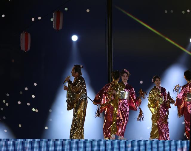 (261004) -- NAGOYA, Oct. 4, 2026 (Xinhua) -- Artists perform during the closing ceremony of the 20th Asian Games Aichi-Nagoya 2026 in Nagoya, Japan, Oct. 4, 2026. (Xinhua/Jia Haocheng)