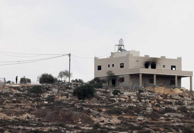 (261004) -- NABLUS, Oct. 4, 2026 (Xinhua) -- One of two residential properties belonging to the Palestinian Mahmoud Tubasi show signs of fire damage on their walls in the West Bank village of Jalud, south of Nablus, on Sept. 29, 2026. TO GO WITH "Feature: A home in ashes, a livelihood lost amid settler attacks in West Bank" (Photo by Ayman Nobani/Xinhua)