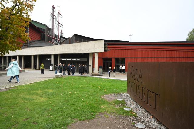 (261006) -- STOCKHOLM, Oct. 6, 2026 (Xinhua) -- This photo taken on Oct. 5, 2026 shows the exterior of the Vasa Museum in Stockholm, Sweden. The Vasa Museum in Stockholm, Sweden, features the 17th-century warship Vasa as its centerpiece. Through the ship, artifacts and themed exhibitions, the museum tells the story of the vessel's construction, sinking and salvage. The Vasa sank on its maiden voyage in 1628 and was salvaged more than 300 years later. It is one of the best-preserved 17th-century ships in the world. (Xinhua/Lyu You)