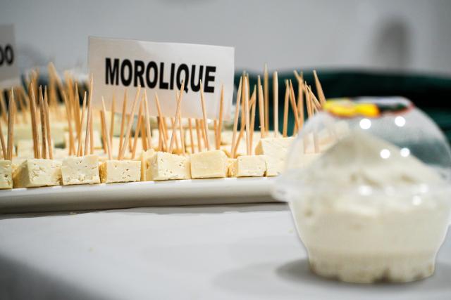 (261006) -- CHONTALES, Oct. 6, 2026 (Xinhua) -- This photo taken on Sept. 26, 2026 shows morolique cheese in Santo Tomas, Chontales, Nicaragua. Chontales is a department in south-central Nicaragua and is one of the country's traditional agricultural and livestock-producing regions. The area has a well-developed cattle-raising sector, which has also supported the development of related industries, particularly dairy processing. (Xinhua/Li Jiaxu)