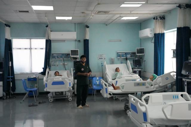 (261006) -- KABUL, Oct. 6, 2026 (Xinhua) -- Afghan children with congenital heart defects are hospitalized at a cardiac hospital in Kabul, Afghanistan, Sept. 30, 2026. TO GO WITH "Feature: Healing little hearts: Kabul's new hospital brings life-saving surgery to Afghan children" (Photo by Saifurahman Safi/Xinhua)