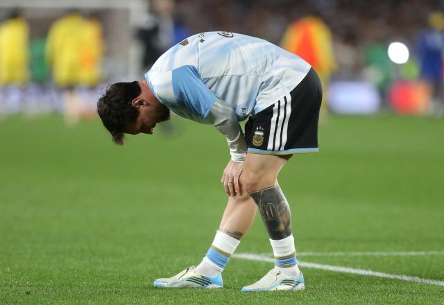 (261007) -- BUENOS AIRES, Oct. 7, 2026 (Xinhua) -- Lionel Messi of Argentina warms up before a football friendly match between Argentina and Benin at the Monumental Stadium in Buenos Aires, capital of Argentina, on Oct. 6, 2026. The match marked Lionel Messi's final appearance for the Argentina national football team. (Photo by Martin Zabala/Xinhua)