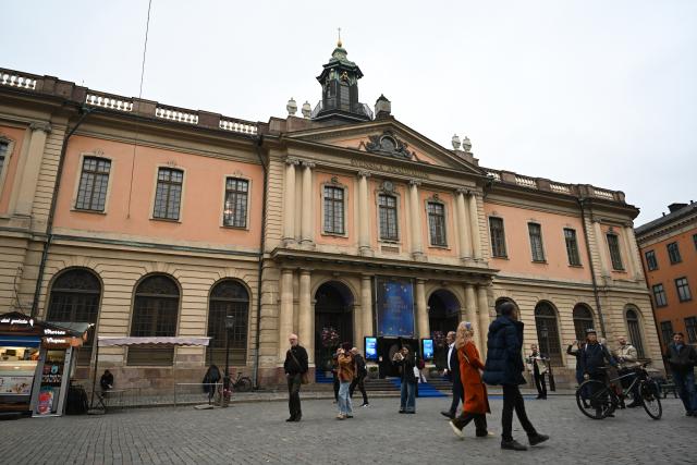 (261009) -- STOCKHOLM, Oct. 9, 2026 (Xinhua) -- This photo taken on Oct. 8, 2026 shows the Nobel Prize Museum in Stockholm, Sweden. (Xinhua/Lyu You)