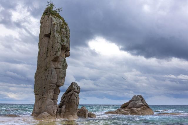 (261009) -- VLADIVOSTOK, Oct. 9, 2026 (Xinhua) -- This photo taken on Oct. 5, 2026 shows a view of the Lazovsky State Nature Reserve in the Russian Far East. The Lazovsky State Nature Reserve boasts a rich diversity of flora and fauna, and serves as one of the primary habitats for tigers in Russia. (Photo by Andrey Matveenko/Xinhua)
