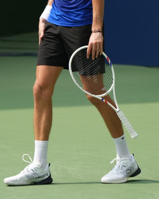 (261010) -- SHANGHAI, Oct. 10, 2026 (Xinhua) -- Daniil Medvedev of Russia is seen during the men's singles second round match against Jan-Lennard Struff of Germany at the 2026 ATP tour Shanghai Masters tennis tournament in Shanghai, China, Oct. 10, 2026. (Xinhua/Ding Ting)