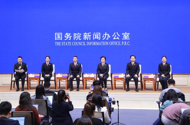(261010) -- BEIJING, Oct. 10, 2026 (Xinhua) -- The State Council Information Office (SCIO) holds a group interview on strengthening procuratorial supervision and fulfilling the duties of procuratorial authorities in Beijing, capital of China, Oct. 10, 2026. (Xinhua/Yin Gang)
