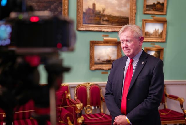 (261016) -- LONDON, Oct. 16, 2026 (Xinhua) -- David Haigh, chairman and CEO of brand valuation consultancy Brand Finance, receives an interview with Xinhua in London, Britain, Oct. 14, 2026. Chinese brands are breaking down prejudice through technological innovation and high-quality products, and are gaining recognition, David Haigh has said. 
TO GO WITH "Interview: Chinese brands gaining recognition with innovation, quality: Brand Finance chairman" (Xinhua/Zhang Feng)