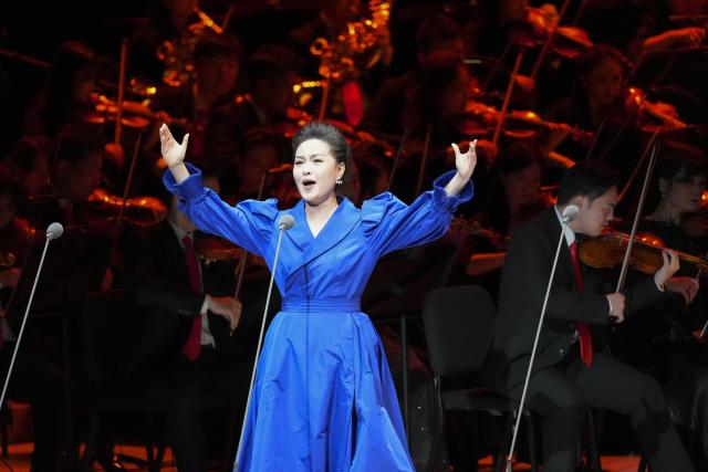 (261017) -- SHANGHAI, Oct. 17, 2026 (Xinhua) -- The opening performance of the 25th China Shanghai International Arts Festival and the inaugural concert of the Shanghai Grand Opera House is staged in Shanghai, east China, Oct. 17, 2026. The arts festival kicked off here on Saturday, and will last until Nov. 15. (Xinhua/Wang Xiang)