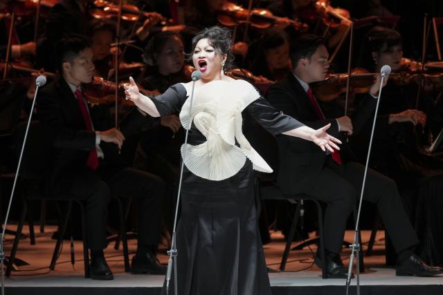 (261017) -- SHANGHAI, Oct. 17, 2026 (Xinhua) -- The opening performance of the 25th China Shanghai International Arts Festival and the inaugural concert of the Shanghai Grand Opera House is staged in Shanghai, east China, Oct. 17, 2026. The arts festival kicked off here on Saturday, and will last until Nov. 15. (Xinhua/Wang Xiang)