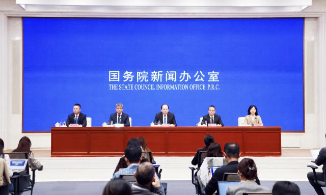 (261019) -- BEIJING, Oct. 19, 2026 (Xinhua) -- The State Council Information Office (SCIO) holds a press conference on accelerating technology-driven commerce, in Beijing, capital of China, Oct. 19, 2026. (Xinhua/Pan Xu)