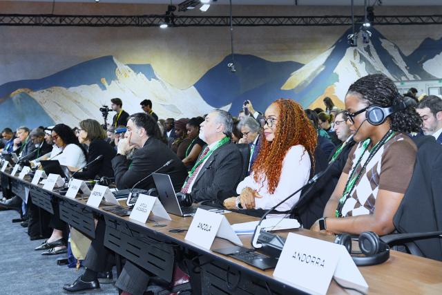 (261019) -- YEREVAN, Oct. 19, 2026 (Xinhua) -- Participants attend the 17th meeting of the Conference of the Parties to the UN Convention on Biological Diversity (COP17) in Yerevan, Armenia, Oct. 19, 2026. The opening plenary of the 17th meeting of the Conference of the Parties to the UN Convention on Biological Diversity (COP17) was held here on Monday. (Xinhua/Chen Junfeng)