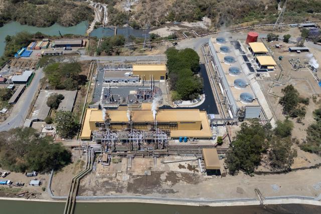(261020) -- NAKURU, Oct. 20, 2026 (Xinhua) -- An aerial drone photo taken on Oct. 19, 2026 shows the Olkaria I Geothermal Power Plant at Hell's Gate National Park in Nakuru County, Kenya. Geothermal has consistently contributed 40 to 48 percent of Kenya's electricity in recent years, according to data released from Kenya's Energy and Petroleum Regulatory Authority and the International Energy Agency. Much of this output comes from the Olkaria geothermal field, which is located within Hell's Gate along the Great Rift Valley. (Xinhua/Xie Jianfei)