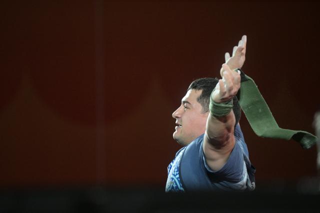 (261021) -- NAGOYA, Oct. 21, 2026 (Xinhua) -- Bekzod Jamilov of Uzbekistan celebrates winning the Men's 80kg of Para Powerlifting Finals at the Aichi-Nagoya Asian Para Games in Nagoya, Japan, Oct. 21, 2026. (Xinhua/Then Chih Wey)