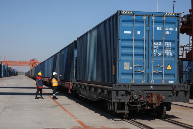 (261022) -- SHENYANG, Oct. 22, 2026 (Xinhua) -- Staff members check the conditions of a freight train before its departure at Puhe station in Shenyang, northeast China's Liaoning Province, Oct. 22, 2026.
  A China-Europe freight train bound for Moscow departed Puhe station in Shenyang, northeast China's Liaoning Province, at around 11:30 a.m. Thursday, bringing the service's cumulative trips to top 140,000 and transporting goods worth over 560 billion U.S. dollars since 2011.
  Within China, 96 scheduled routes for trains traveling at 120 km per hour link 132 cities along the western, central and eastern corridors, while overseas the network now runs on three lines: northern, central and southern. Together they reach 237 cities in 26 European countries and more than 100 cities in 12 Asian countries, covering most parts of Eurasia, according to China State Railway Group Co., Ltd. (China Railway), the national rail operator.
  The southern route is now operating on regular basis, running 746 trains in the first nine months of 2026, up 125 percent year on year. (Xinhua/Pan Yulong)