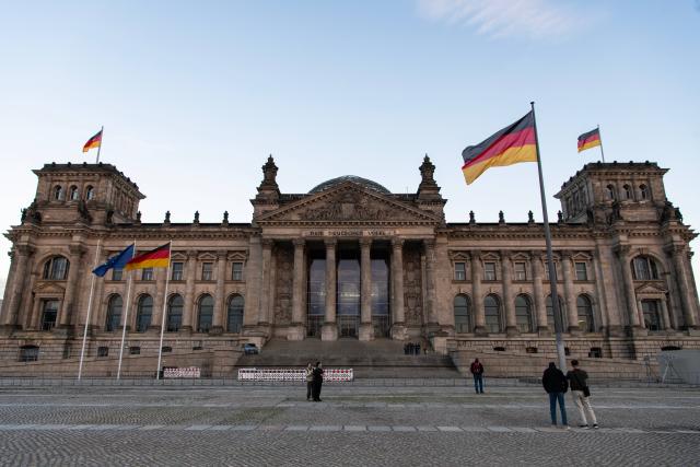 (261023) -- BERLIN, Oct. 23, 2026 (Xinhua) -- The Reichstag building is pictured in Berlin, Germany, Oct. 22, 2026.
  Berlin is located in northeastern Germany and is the country's capital and largest city. The city boasts historic buildings that reflect its rich history, while retaining a vibrant and cosmopolitan character. (Xinhua/Zhang Haofu)