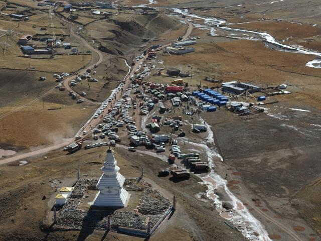 (261023) -- LHASA, Oct. 23, 2026 (Xinhua) -- An aerial drone photo taken on Oct. 23, 2026 shows emergency tents at an earthquake-hit village in Maru Township of Baqen County, Nagqu City, southwest China's Xizang Autonomous Region. Sixteen people were killed and 65 others injured after a 7.0-magnitude earthquake struck Baqen County of Nagqu City in southwest China's Xizang Autonomous Region at 10:33 p.m. Thursday, the city's earthquake relief headquarters said on Friday.
   The Ministry of Emergency Management and authorities in Xizang have mobilized resources for rescue and relief operations. (Xinhua/Purbu Tsering)