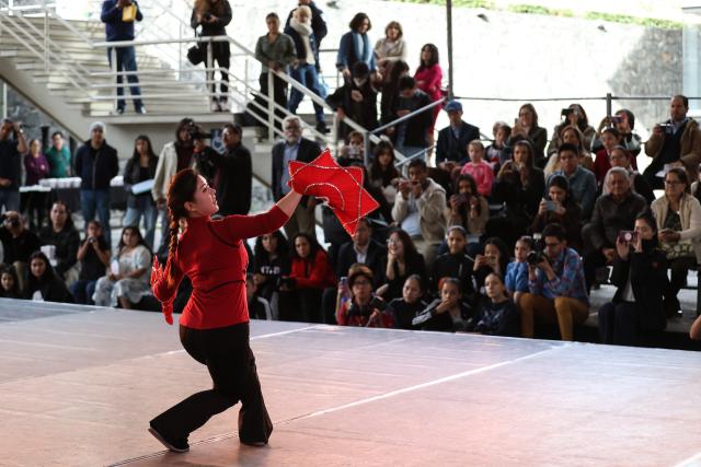 (261023) -- MEXICO CITY, Oct. 23, 2026 (Xinhua) -- A dancer performs at the award ceremony of the 13th "China Through My Eyes" Youth Painting Competition in Mexico City, Mexico, Oct. 22, 2026. The competition was held here on Thursday, attracting nearly 200 young participants from several Mexican states. (Photo by Francisco Canedo/Xinhua)