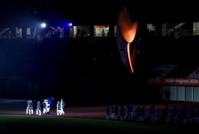 (261024) -- NAGOYA, Oct. 24, 2026 (Xinhua) -- Artists perform during the closing ceremony of the Aichi-Nagoya Asian Para Games in Nagoya, Japan, Oct. 24, 2026. (Xinhua/Yao Qilin)