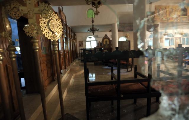 (261024) -- KARAK, Oct. 24, 2026 (Xinhua) -- This photo taken on Oct. 24, 2026 shows the church where a shooting attack occurred during a funeral in Karak, Jordan. Seven people were killed and 34 others injured in a shooting attack during a funeral in Jordan's southern governorate of Karak, the Jordanian Public Security Directorate said Friday. (Photo by Mohammad Abu Ghosh/Xinhua)