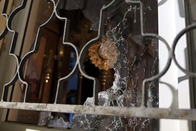 (261024) -- KARAK, Oct. 24, 2026 (Xinhua) -- This photo taken on Oct. 24, 2026 shows the church where a shooting attack occurred during a funeral in Karak, Jordan. Seven people were killed and 34 others injured in a shooting attack during a funeral in Jordan's southern governorate of Karak, the Jordanian Public Security Directorate said Friday. (Photo by Mohammad Abu Ghosh/Xinhua)