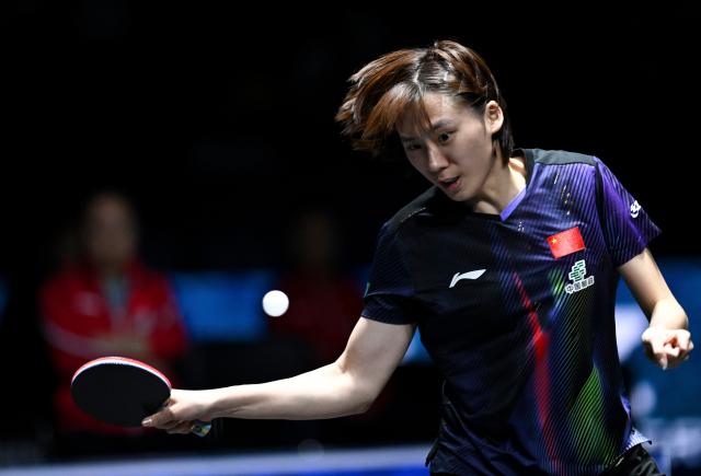 (261025) -- TASHKENT, Oct. 25, 2026 (Xinhua) -- Chen Yi of China hits a return during the women's singles final against Harimoto Miwa of Japan at the 29th ITTF-Asian Table Tennis Championships in Tashkent, Uzbekistan, Oct. 25, 2026. (Xinhua/Feng Kaihua)