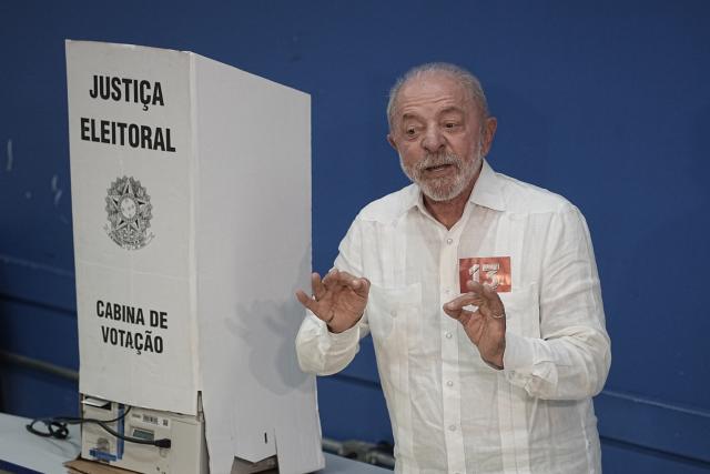 (261026) -- BEIJING, Oct. 26, 2026 (Xinhua) -- Brazilian incumbent President Luiz Inacio Lula da Silva, presidential candidate of the ruling Workers' Party, poses for a photo after casting his ballot at a polling station in Sao Bernardo do Campo, Brazil, Oct. 25, 2026. Brazilian incumbent President Luiz Inacio Lula da Silva, candidate of the ruling Workers' Party, won Sunday's presidential runoff, according to results released by Brazil's Superior Electoral Court on Sunday night. (Photo by Paulo Lopes/Xinhua)