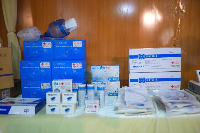 (261029) -- QUETTA, Oct. 29, 2026 (Xinhua) -- This file photo shows medical supplies donated by China at a hospital in Quetta, Pakistan. TO GO WITH "Asia-Pacific Community: From anxiety to calm: Chinese support transforms maternal, child healthcare in western Pakistan" (Xinhua)