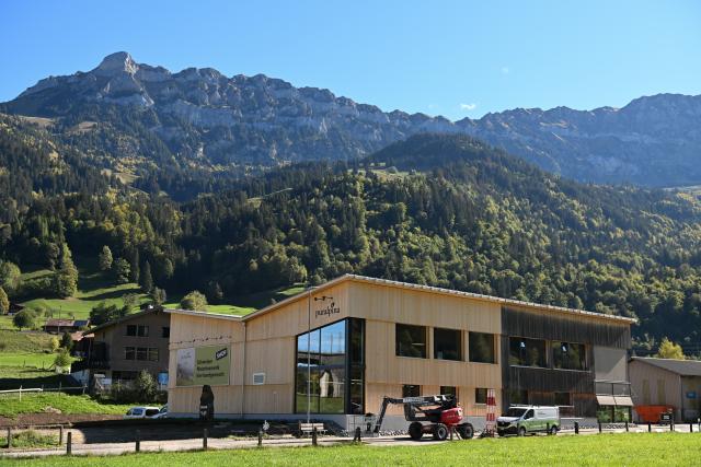 (261030) -- FRUTIGEN, Oct. 30, 2026 (Xinhua) -- This photo taken on Oct. 14, 2026 shows Swiss company Puralpina in Frutigen, Switzerland. The ninth China International Import Expo (CIIE) is scheduled to take place in Shanghai from Nov. 5 to 10, 2026. Puralpina, a Swiss family business based in Frutigen in the Bernese Oberland, will exhibit at the expo for the second time, with twice as many product varieties as last year. (Xinhua/Lian Yi)