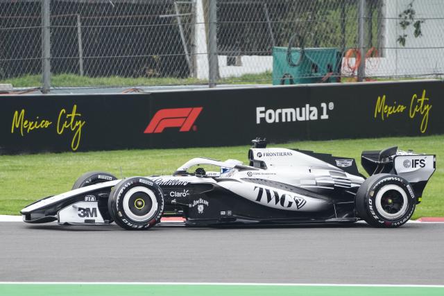 (261031) -- MEXICO CITY, Oct. 31, 2026 (Xinhua) -- Cadillac's Mexican driver Sergio Perez competes during the first practice session of the Formula One Mexico City Grand Prix at the Autodromo Hermanos Rodriguez in Mexico City, capital of Mexico, on Oct. 30, 2026. (Photo by Francisco Canedo/Xinhua)