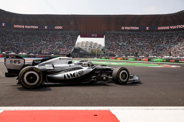 (261031) -- MEXICO CITY, Oct. 31, 2026 (Xinhua) -- Cadillac's Sergio Perez of Mexico competes during the first practice session of the Formula One Mexico City Grand Prix at the Autodromo Hermanos Rodriguez in Mexico City, capital of Mexico, on Oct. 30, 2026. (Photo by Song Haiyuan/Xinhua)